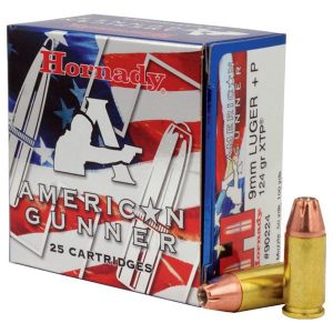 Hornady American Gunner Handgun Ammunition 9mm (+P) Luger 124 gr XTP 1200 fps 25/ct