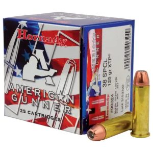 Hornady American Gunner Handgun Ammunition .38 Spl 125 gr XTP 900 fps 25/ct