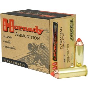 Hornady LEVERevolution Rifle Ammunition .41 Mag 190 gr FTX 1620 fps 20/ct