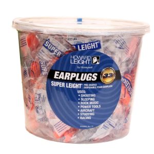 Howard Leight Super Leight Ear Plugs Pre-Shaped Foam Coral Ear Plugs 33dB 100/pr Uncorded Tub