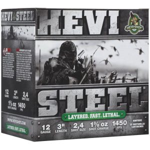 HEVI-Shot HEVI-Steel Shotshells 12ga 3" 1-3/8oz 1450 fps #2 25/ct