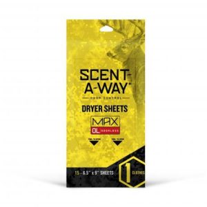 Scent-A-Way Max Odorless Dryer Sheets 15/ct
