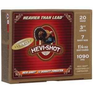 HEVI-Shot HEVI-13 Shotshells 20ga 3" 1-1/4oz 1090 fps #7 5/ct