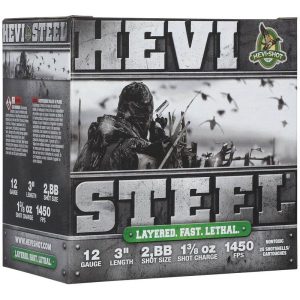 HEVI-Shot HEVI-Steel Shotshells 12ga 3" 1-3/8oz 1450 fps #BB 25/ct