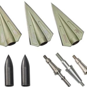 Bear Archery RazorHead VWS Double Bevel Broadhead Kit - Green