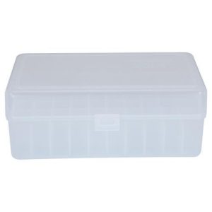 Berry's Mfg 411 Clear Ammo Flip Top Box  Holds 50 Rounds - .45/70 Govt