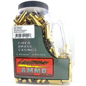 Lightning Ammo Reconditioned Cleaned and Polished Handgun Brass .357 Mag 500/ct Jug