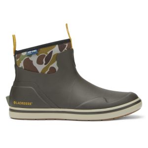 LaCrosse Mens Alpha Deck Boot 6" Olive/Camo Size 11.5