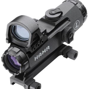 BLEMISHED Leupold Mark 4 HAMR Rifle Scope with DeltaPoint (Incl. Flat Top Mount) - 4x24mm Illum. CM-R2 & 3.5 MOA 32' 2.7" Matte