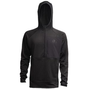 Leupold Velum Half Zip Hooded Fleece Sweatshirt Charcoal XL