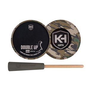 Knight & Hale Double Up Aluminum/Glass Pot Turkey Call LBTL Series Mossy Oak Greenleaf