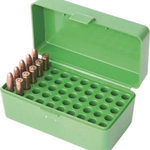 MTM Case-Gard Flip Top Green Ammo Box for .22 Hornet 50/ct Capacity
