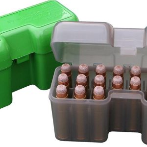 MTM Case-Guard RF-22 Series Flip Top Rifle Ammo Box 22 Rounds Clear Smoke