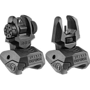 Fab Defense AR Flip-up Sights Front and Rear Black
