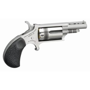 North American Arms 22 Magnum Wasp Handgun .22 Mag 5rd Capacity 1.63" Barrel Silver with Black Grip and Vented Rib