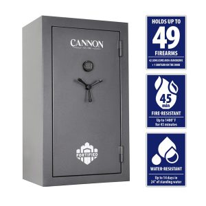 Cannon Fortified 49-Gun Gun Safe Dark Grey 60 Minutes Fire Rated