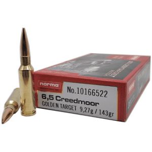 Norma Golden Target Rifle Ammunition 6.5 Creedmoor 130gr BTHP 2851 fps 20/ct