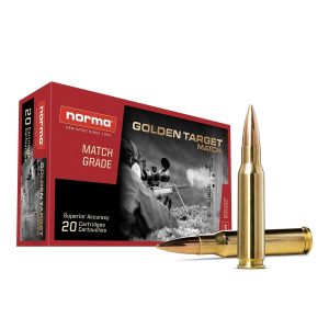 Norma Golden Target Match Rifle Ammunition .223 Rem 77gr HPBT 2674 fps 20/ct