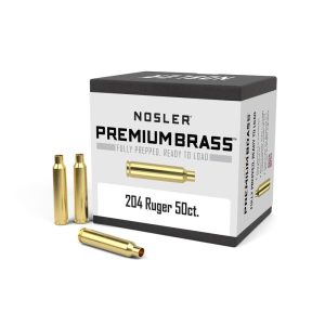 Nosler Unprimed Brass Rifle Cartridge Cases .204 Ruger 50/ct