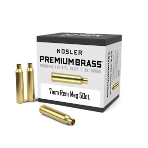 Nosler Unprimed Brass Rifle Cartridge Cases 7mm Rem Mag 50/ct