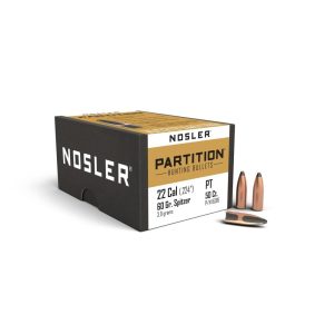 Nosler Partition Rifle Bullets .22 cal .224" 60 gr SPT 50/ct