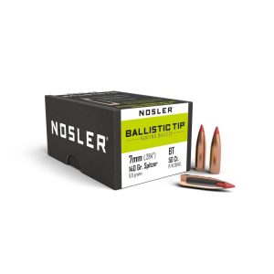 Nosler Ballistic Tip Hunting Rifle Bullets 7mm .284" 140 gr SBT-BTIP 50/ct