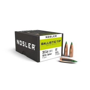 Nosler Ballistic Tip Hunting Rifle Bullets .30 cal .308" 150 gr SBT-BTIP 50/ct