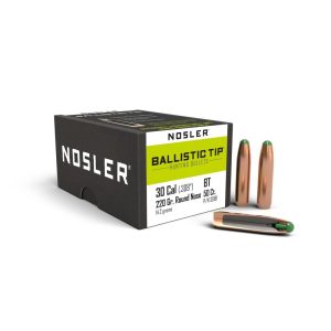 Nosler Ballistic Tip Hunting Rifle Bullets .30 cal .308" 220 gr RN-BTIP 50/ct