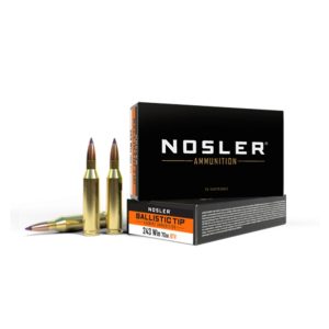 Nosler Ballistic Tip Varmint Rifle Ammunition .243 Win 70gr BT SP 3500 fps 20/ct