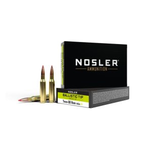 Nosler Ballistic Tip Hunting Rifle Ammunition .7mm-08 Rem 140gr BT SP 2825 fps 20/ct