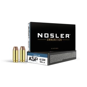 Nosler Match Grade Handgun Ammunition .40 S&W 150 gr JHP 1110 fps 50/ct