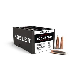 Nosler AccuBond Rifle Bullets .30 cal .308" 200 gr SBT-ACB 50/ct