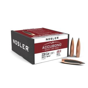 Nosler AccuBond Long Range Rifle Bullets .338 cal .338" 256 gr SPBT-ACB 100/ct