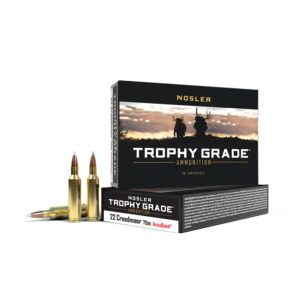 Nosler Accubond Trophy Grade Ammunition Rifle Ammunition 22 Creedmoor 70gr PP 3350 fps 20/ct