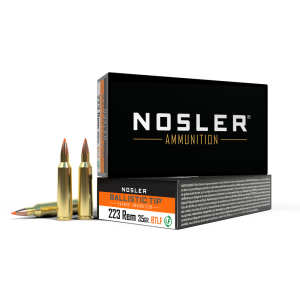 Nosler Lead Free Ballistic Tip Varmint Rifle Ammunition .223 Rem 35 gr PT 3750 fps 20/ct