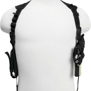 VISM by NcSTAR AMBI HORIZONTAL SHOULDER HOLSTER/DOUBLE MAG HOLDER/BLACK