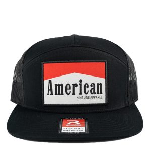 Nine Line American 7-Panel Richardson Trucker Hat Black