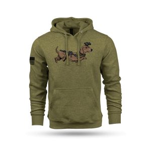 Nine Line Tactical Wiener Hooded Sweatshirt Olive L