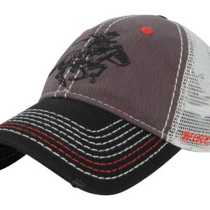 Outdoor Cap Grey/Black Mesh Back w/Winchester Logo Flat Stitched