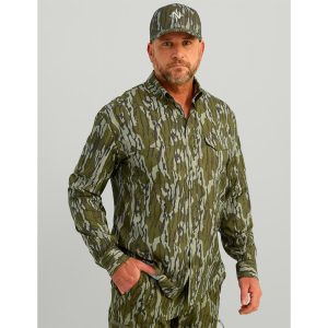 Nomad Ambush Camo Long Sleeve Shirt Mossy Oak Bottomland S