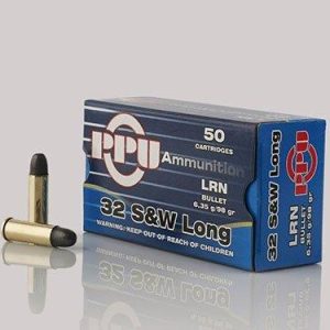 PPU Handgun Ammunition .32 S&W Long 98 gr LRN 705 fps 50/ct