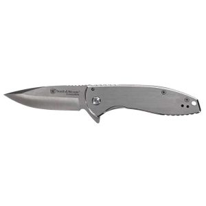 Smith & Wesson KT Executive Platinum Folding Knife 3" Drop Point Blade Silver Box