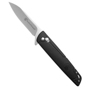 Smith & Wesson 24/7 Crossbar Folding Knife 3-1/4" Drop Point Blade Black