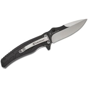 Smith & Wesson Extreme Ops Folding Knife 3" Drop Point Blade Two Tone Black Silver Box