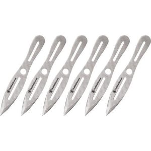 Smith & Wesson 6 8" Throwing Knives 4 1/4" Blade Silver