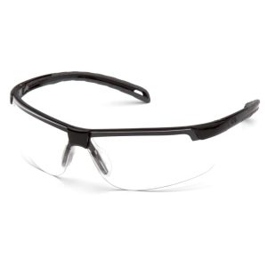 Pyramex Ever-Lite Shooting Glasses Black with Clear Lens