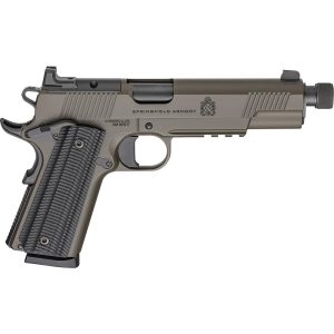 Springfield Armory 1911 Operator AOS Handgun .45 Auto 8rd Magazine(2) 5.75" Threaded Barrel OD Green Cerakote