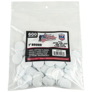 Pro-Shot 1" Round 100% Cotton Patches 600/ct