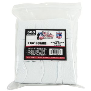 Pro-Shot 2 1/4" Square 100% Cotton Patches 500/ct