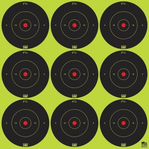Pro-Shot 2" SplatterShot Green Bullseye Targets Peel and Stick 108/ct